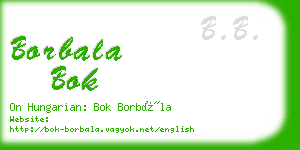 borbala bok business card